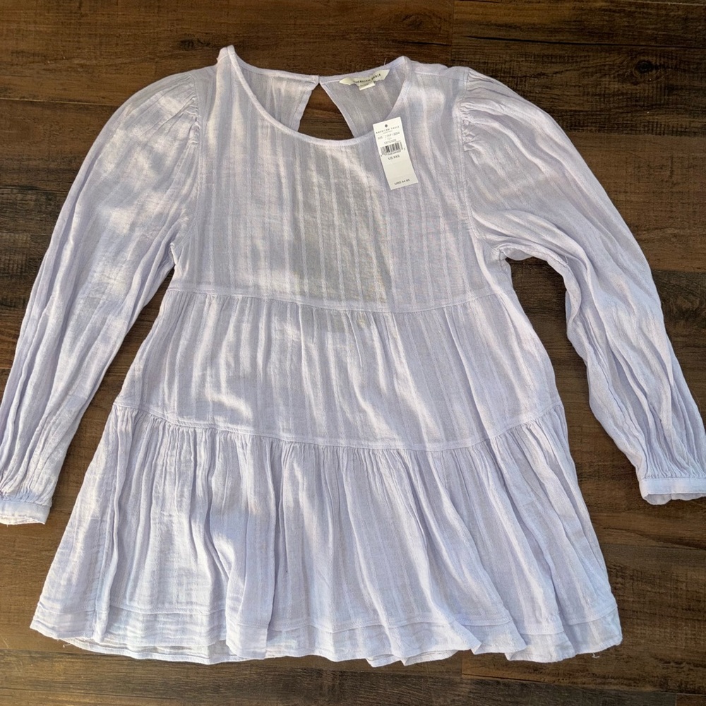 American Eagle long sleeve lavender babydoll top